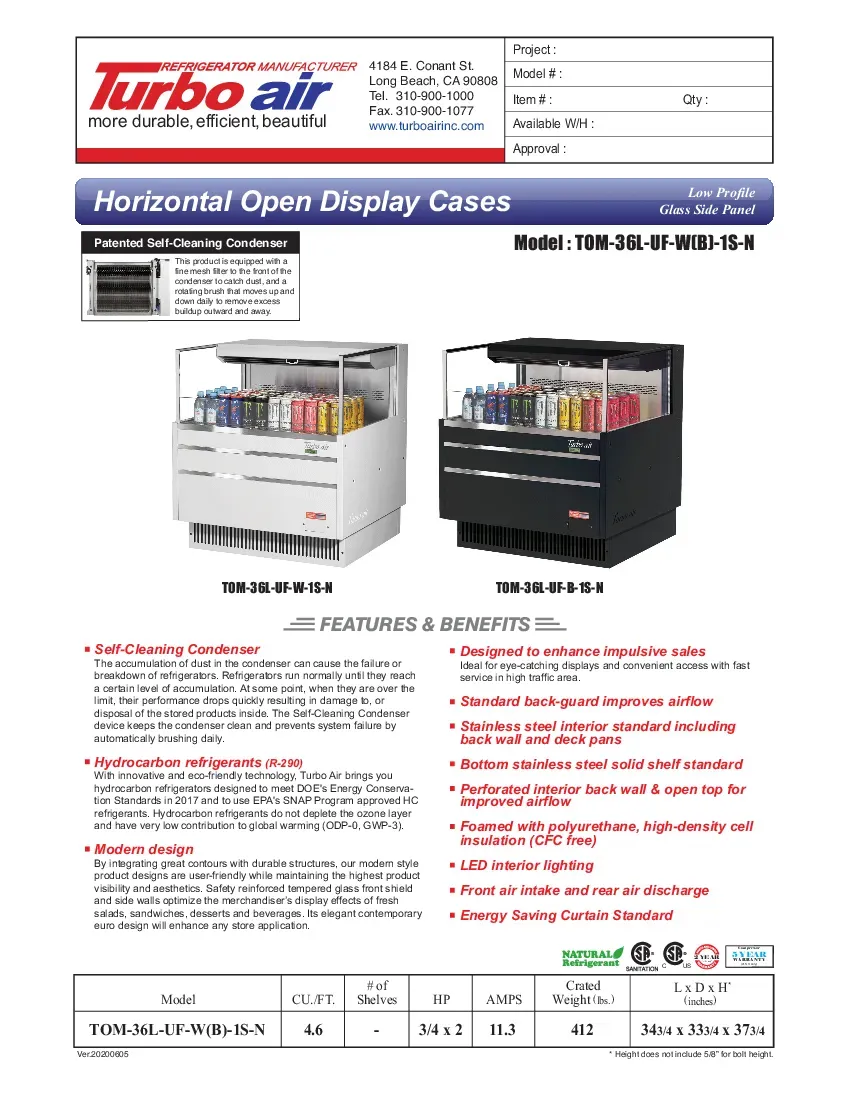 turbo-air-tom-36l-uf-w-b-1s-n-open-display-case-115v-black-specsheet-260719b3al1n.pdf