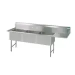 BK Resources , BKS6-3-1620-14-18RS, Sink, (3) Three Compartment