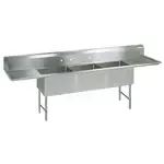 BK Resources , BKS6-3-24-14-24TS, Sink, (3) Three Compartment